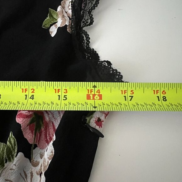 Vintage American Angel Midi Dress Women M Petite Floral Babydoll Lace Whimsigoth - Picture 6 of 7